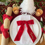 Luxury Personalised Velvet Bow For Table Setting, thumbnail 7 of 7