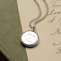 Engravable Sterling Silver Round Necklace, thumbnail 1 of 3