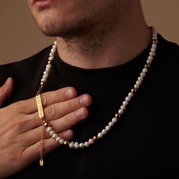 Engraveable Freshwater Pearl Necklace, 6 of 9