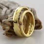 18ct Gold Polished D Shape Matching Wedding Ring Set, thumbnail 2 of 5
