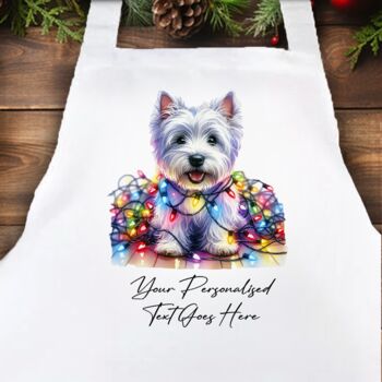 Personalised West Highland Terrier In Christmas Lights, 5 of 10