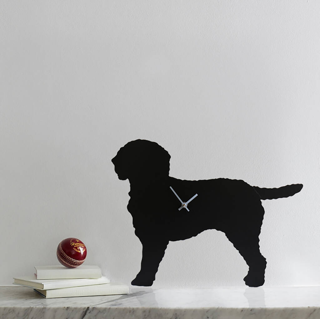 Labradoodle Clock With Wagging Tail, 1 of 2