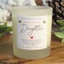 Daughter Christmas Gift Personalised Daughter Candle, thumbnail 1 of 7