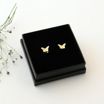 9ct Gold Butterfly Earrings, 3 of 10
