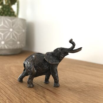 Miniature Bronze Elephant Sculpture 8th Anniversary, 8 of 12