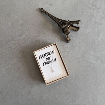 Pardon My French Sterling Silver Eiffel Tower Necklace – Playful Gift For Her, 3 of 10