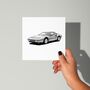 Rolls Royce – Hand Drawn Luxury Car Greeting Card Illustration, thumbnail 1 of 6