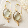 Amethyst Oval Drop Gold Plated Earrings, thumbnail 8 of 12