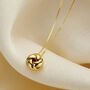 9ct Gold Knot Charm Necklace, thumbnail 1 of 5
