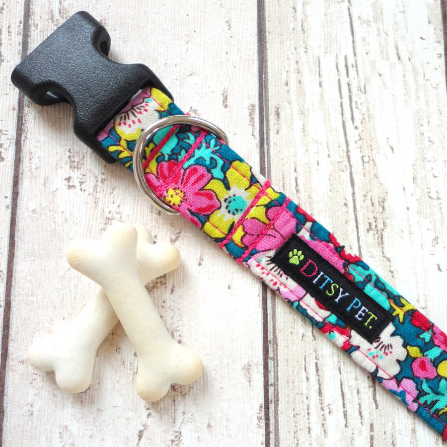 Bloom Liberty Floral Dog Collar By Ditsy Pet