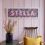 Personalised Dark Pink Liberty Framed Picture, thumbnail 1 of 4