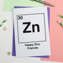 Personalised Atomic Element Birthday Card, thumbnail 4 of 4