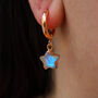 Moonstone Star Hoop Earrings, thumbnail 2 of 10