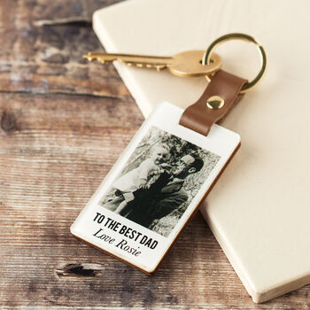 'Neutrals' Leather Photo Memory Keyring, 2 of 7