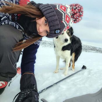 Graphite Red Tyrol Nordic Reflective Superbobble Hat, 3 of 5