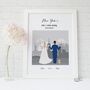 Bride And Groom Portrait Location Print Wedding Gift, thumbnail 1 of 1