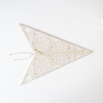 Handmade Neutral Paper Star Lamp Shade, 5 of 5