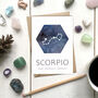 Scorpio Star Sign Constellation Birthday Card, thumbnail 1 of 2