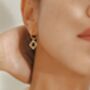 Sunshine Opal Huggie Hoop Earrings, thumbnail 1 of 6