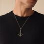 Crossbow Necklace, Handmade Arc Pendant, thumbnail 2 of 6
