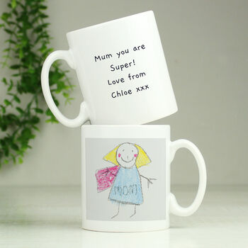 Mothers Day Coffee Mug Personalised With Your Child Drawing, 7 of 10