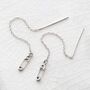 Sterling Silver Safety Pin Threader Earrings, thumbnail 4 of 5