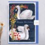 Swan And Poppy Happy Birthday Card, thumbnail 1 of 1