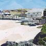 St Ives Cornwall Upcycled Collage Greetings Card, thumbnail 3 of 4