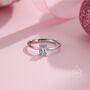 Sterling Silver Natural One Carat Swiss Blue Topaz Oval Ring, thumbnail 2 of 11