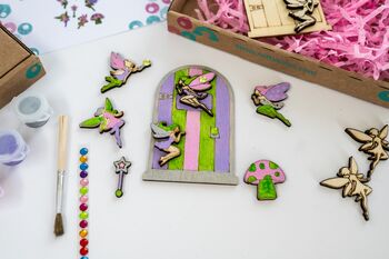 Personalised Paint Your Own Fairy Door Kit, 2 of 7