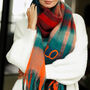 Personalised Chunky Gradient Check Scarf, thumbnail 4 of 10