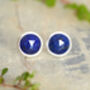 Lapis Lazuli Stud Earring In Sterling Silver, thumbnail 1 of 4