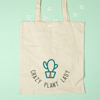 'Crazy Plant Lady' Personalised Ethical Tote Bag, 3 of 5