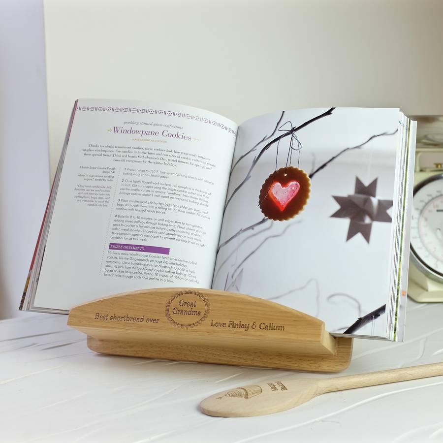 personalised recipe cook book stand by auntie mims | notonthehighstreet.com