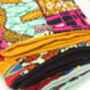 African Patchwork Organic Cotton Fleece Snood Scarf, thumbnail 9 of 9