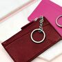 Leather Purse With Personalised Silver Charm Keyring, thumbnail 1 of 4