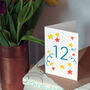 Twelve Stars 12th Birthday Card, thumbnail 1 of 2