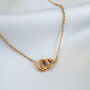 Non Tarnish Linked Rings Infinity Necklace, thumbnail 6 of 10