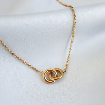 Non Tarnish Linked Rings Infinity Necklace, 6 of 10