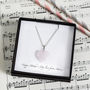Personalised Rose Quartz Heart Necklace, thumbnail 1 of 2