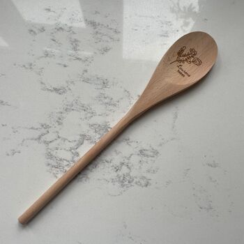 Personalised Engraved Wooden Cooking Baking Spoon Kitchen Utensil, 6 of 7