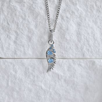 Phoenix Wing Necklace Gift Elegant Zircon 925, 5 of 8