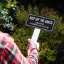 Personalised 'Keep Off The Grass' Garden Sign, thumbnail 4 of 7