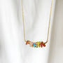 Enamel Letter Personalised Necklace, thumbnail 3 of 12