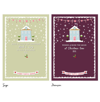 Personalised First Christmas New Home Card By The Little Paper Company