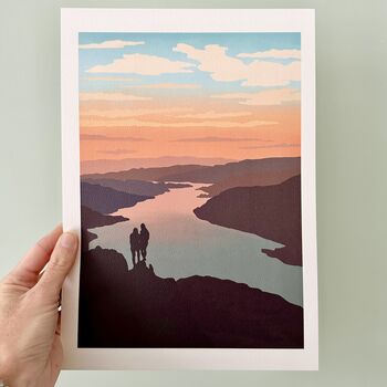 'Sunrise Over The Lake District' A4 Print, 5 of 5