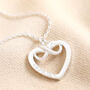 Personalised Sterling Silver Infinity Heart Necklace, thumbnail 3 of 5