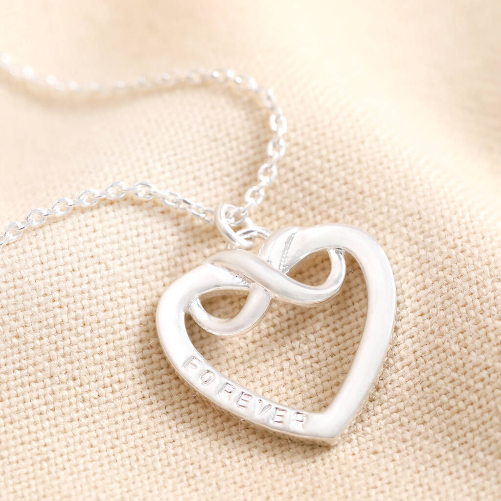 Personalised Sterling Silver Infinity Heart Necklace By Lisa Angel