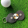 Personalised Orange Flower Golf Ball Marker, thumbnail 2 of 4