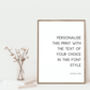 Personalised Custom Text Quote Song Art Print, thumbnail 3 of 8